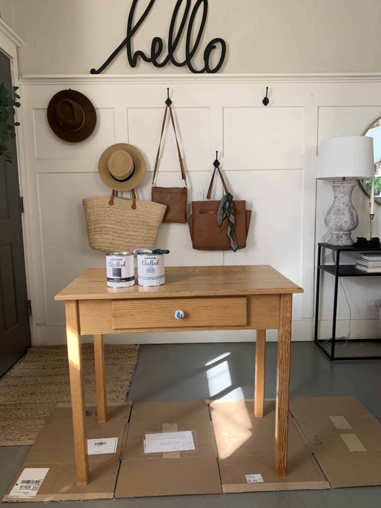 Thrifted Desk Makeover with Chalkpaint