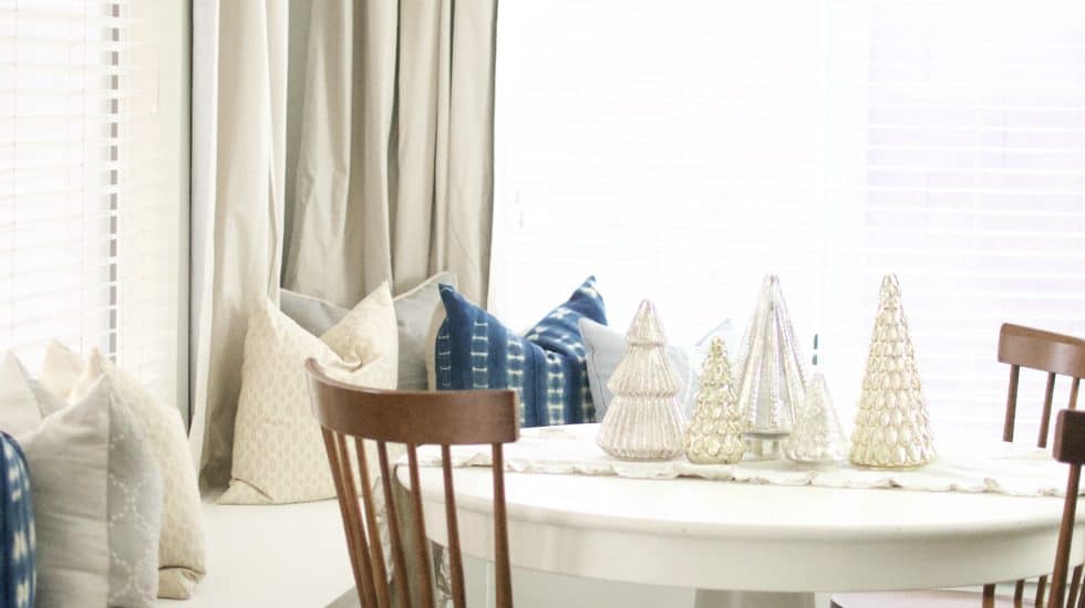 Small kitchen dining nook built ins.