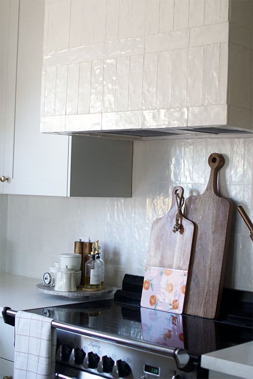 Making a Statement in the Kitchen with a Tiled Vent Hood. - The Collected  House