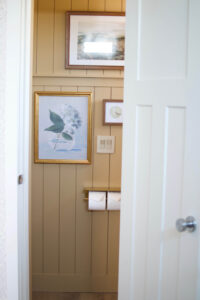 Off set ship lap painted in Sherwin Williams Woven Wicker