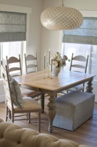vintage dining room table revamp